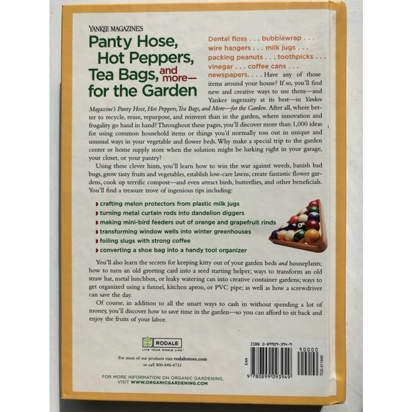Yankee Magazine Ingenious Gardening Tips Hardcover Book - Picture 7 of 7
